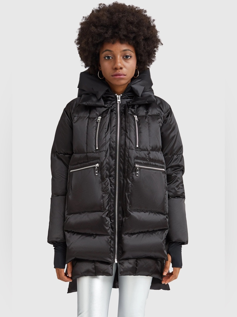 Orolay 092 Universe Thickened Down Jacket Black Puffer Coat Size S - Like New